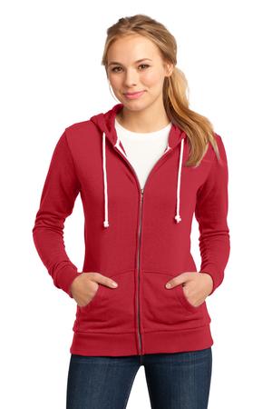 District – Juniors Core Fleece Full-Zip Hoodie Style DT290 New Red