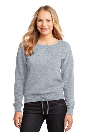 District – Juniors Core Fleece Wide Neck Pullover Style DT293 Athletic Heather