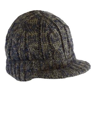 District - Cabled Brimmed Hat Style DT628 Khaki Navy