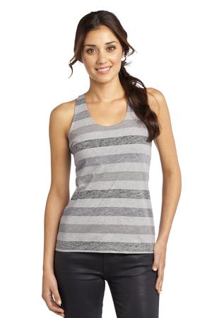 District - Juniors Reverse Striped Scrunched Back Tank Style DT229