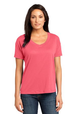 District Made – Ladies Modal Blend Relaxed V-Neck Tee Style DM480 2