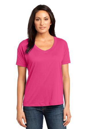 District Made – Ladies Modal Blend Relaxed V-Neck Tee Style DM480 3