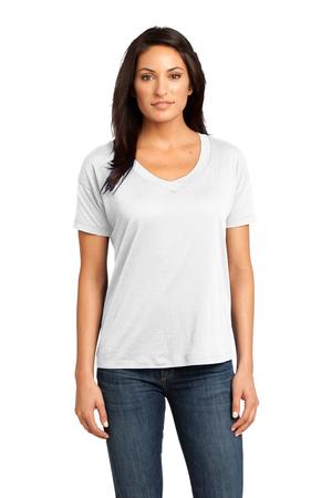 District Made – Ladies Modal Blend Relaxed V-Neck Tee Style DM480 8
