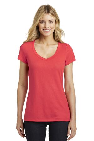 District Made Ladies Shimmer V-Neck Tee Style DM456 2