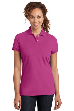 District Made Ladies Stretch Pique Polo Style DM425 3