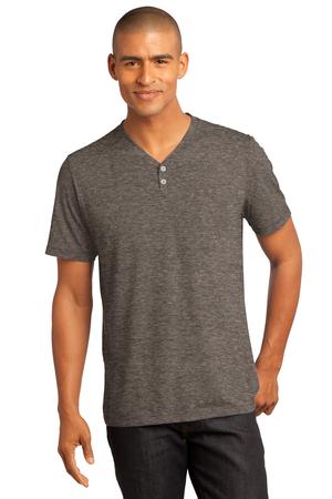 District Made – Mens Tri-Blend Short Sleeve Henley Tee Style DM342 2