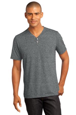 District Made – Mens Tri-Blend Short Sleeve Henley Tee Style DM342 3