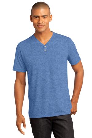 District Made – Mens Tri-Blend Short Sleeve Henley Tee Style DM342 4