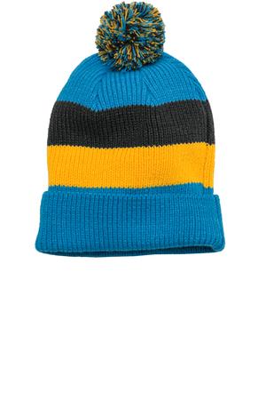 District – Vintage Striped Beanie with Removable Pom Style DT627 4