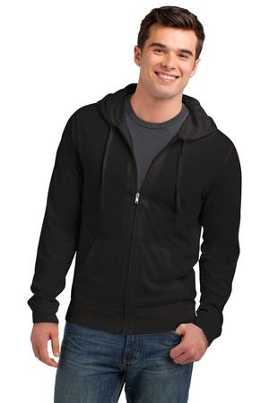 District Young Mens Lightweight Jersey Full-Zip Hoodie Style DT1100