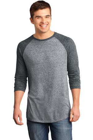 District – Young Mens Microburn 3/4-Sleeve Raglan Tee Style DT162 1