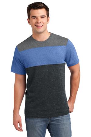 District Young Mens Tri-Blend Pieced Crewneck Tee Style DT143