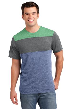 District Young Mens Tri-Blend Pieced Crewneck Tee Style DT143 2