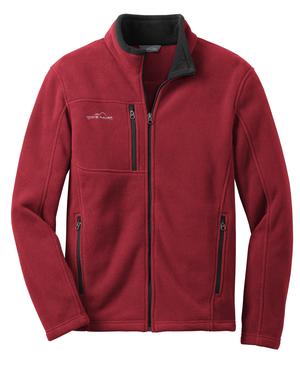 Eddie Bauer – Full-Zip Fleece Jacket Style EB200 Red Rhubarb Flat Front