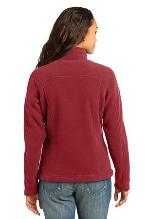 Eddie Bauer – Ladies Full-Zip Fleece Jacket Style EB201 Red Rhubarb Back