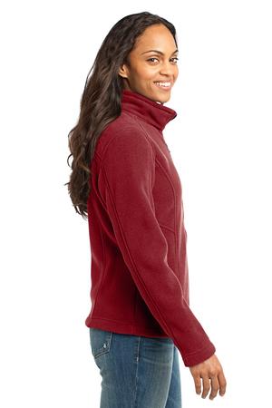 Eddie Bauer - Ladies Full-Zip Fleece Jacket Style EB201 Red Rhubarb Side
