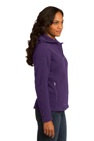 Eddie Bauer Ladies Hooded Full-Zip Fleece Jacket Style EB206 Blackberry Side