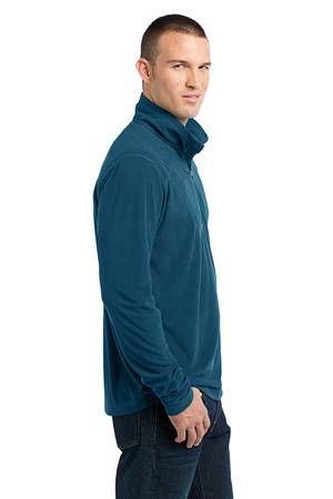 Eddie Bauer - 1/4-Zip Grid Fleece Pullover Style EB220 Adriatic Blue Side