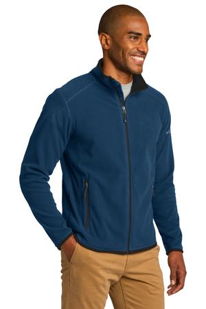 Eddie Bauer Full-Zip Vertical Fleece Jacket Style EB222 Deep Sea Blue Angle