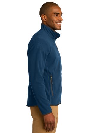 Eddie Bauer Full-Zip Vertical Fleece Jacket Style EB222 Deep Sea Blue Side
