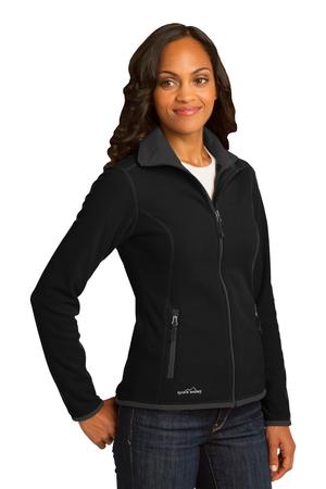 Eddie Bauer Ladies Full-Zip Vertical Fleece Jacket Style EB223 Black Angle