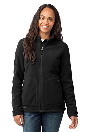 Eddie Bauer – Ladies Wind Resistant Full-Zip Fleece Jacket Style EB231 Black