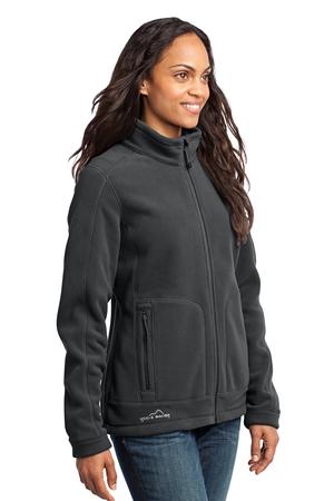 Eddie Bauer - Ladies Wind Resistant Full-Zip Fleece Jacket Style EB231 Iron Gate Angle