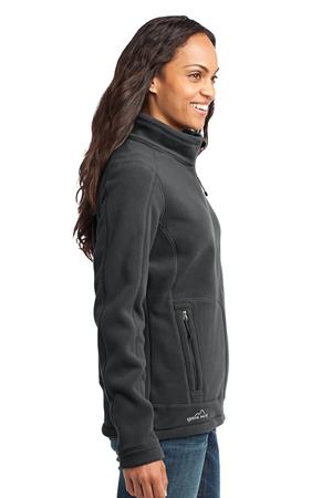 Eddie Bauer - Ladies Wind Resistant Full-Zip Fleece Jacket Style EB231 Iron Gate Side