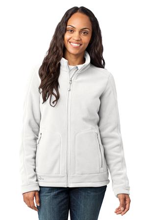 Eddie Bauer – Ladies Wind Resistant Full-Zip Fleece Jacket Style EB231 Off White