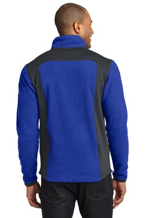 Eddie Bauer Full-Zip Sherpa Fleece Jacket Style EB232 Sapphire/Grey Steel Back