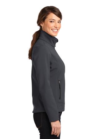 Eddie Bauer Ladies Rugged Ripstop Soft Shell Jacket Style EB535 Grey Steel/Black Side