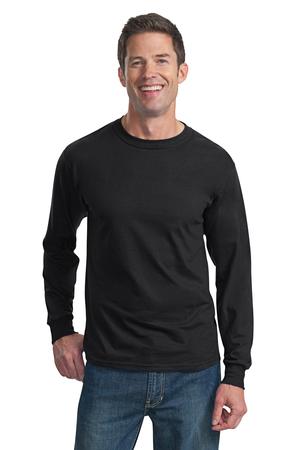 Fruit of the Loom Heavy Cotton HD 100% Cotton Long Sleeve T-Shirt Style 4930 Black