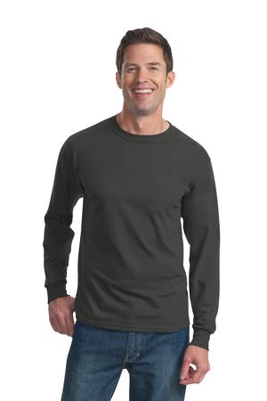 Fruit of the Loom Heavy Cotton HD 100% Cotton Long Sleeve T-Shirt Style 4930 Charcoal Grey