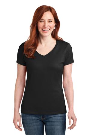 Hanes Ladies Nano-T Cotton V-Neck T-Shirt Style S04V 2