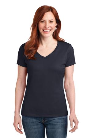 Hanes Ladies Nano-T Cotton V-Neck T-Shirt Style S04V 4