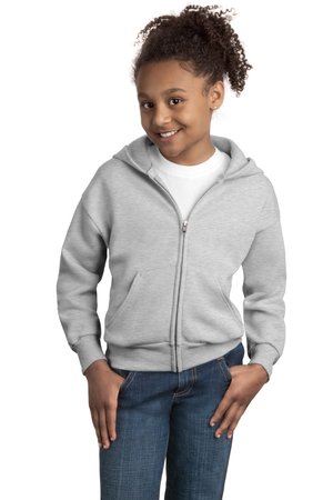 Hanes – Youth Comfortblend EcoSmart Full-Zip Hooded Sweatshirt Style P480 1