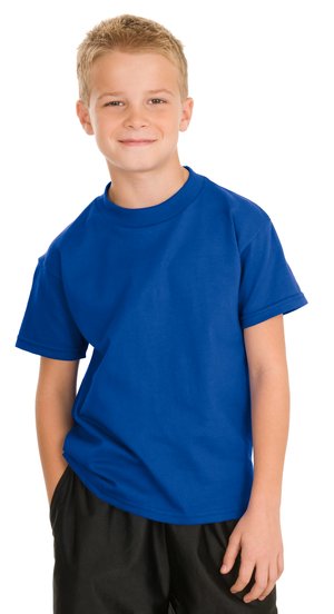 Hanes – Youth Tagless 100%  Cotton T-Shirt Style 5450 5