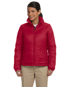 harriton-ladies-essential-polyfill-jacket-red