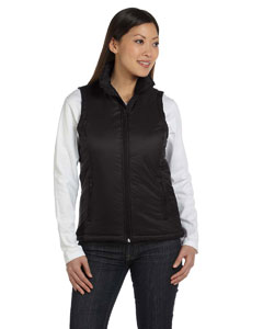 harriton-ladies-essential-polyfill-vest-black