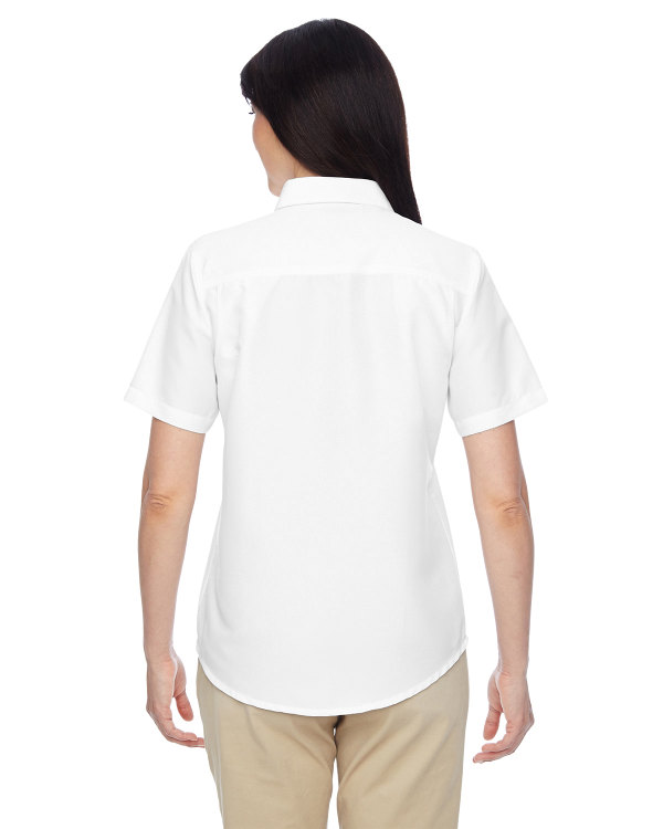 harriton-ladies-key-west-short-sleeve-performance-staff-shirt-white-back