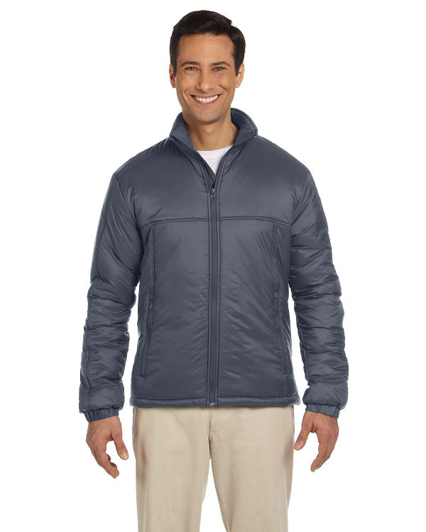 harriton-mens-essential-polyfill-jacket-graphite
