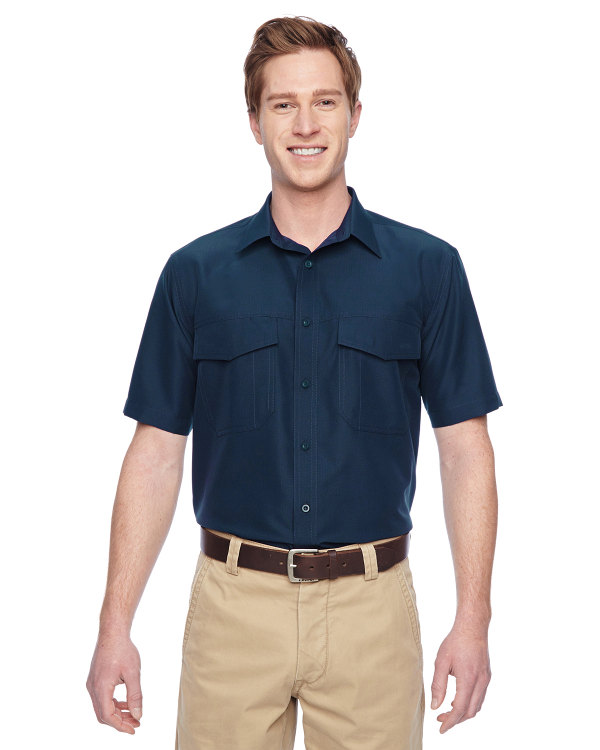 harriton-mens-key-west-short-sleeve-performance-staff-shirt-navy