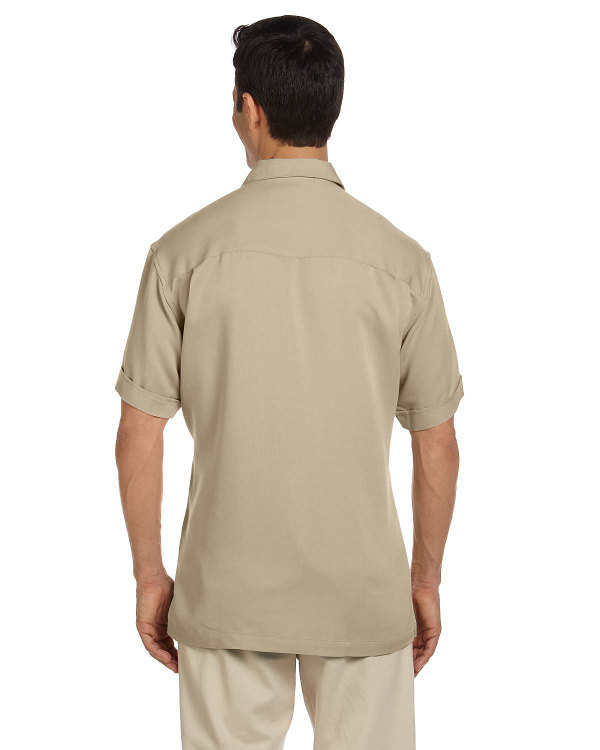 harriton-mens-two-tone-bahama-cord-camp-shirt-sand-creme-back
