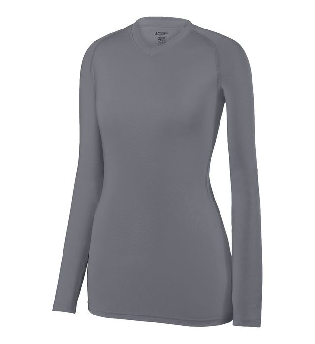 High Five Ultra Tight Ladies Fit Wicking Polyester Long Sleeve Maven Jersey -Graphite