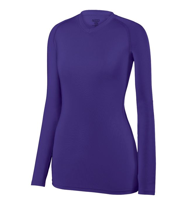 High Five Ultra Tight Ladies Fit Wicking Polyester Long Sleeve Maven Jersey -purple
