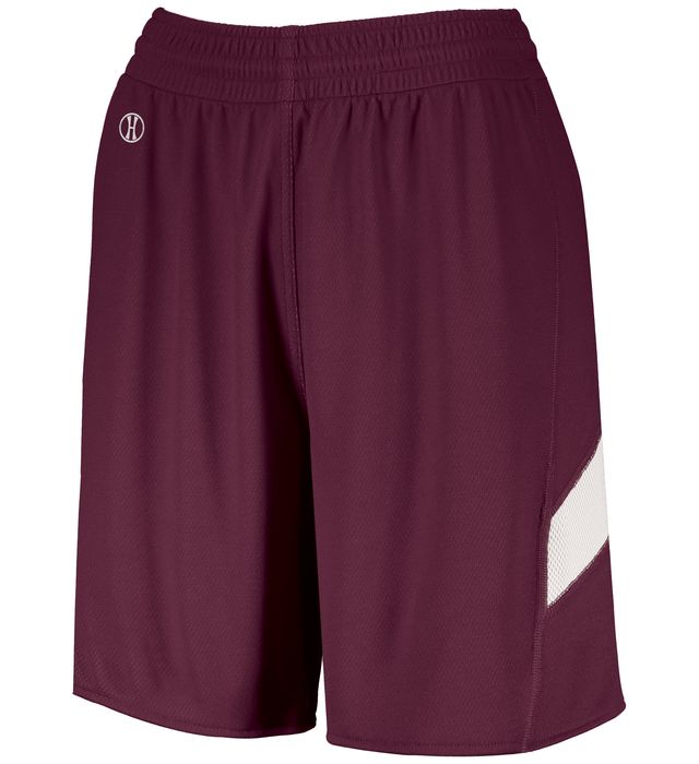holloway-7-inch-inseam-ladies-dual-side-single-ply-shorts-maroon-white