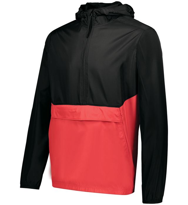 holloway-adjustable-3-piece-hood-half-zip-pack-pullover-black-scarlet