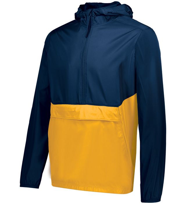 holloway-adjustable-3-piece-hood-half-zip-pack-pullover-navy-gold