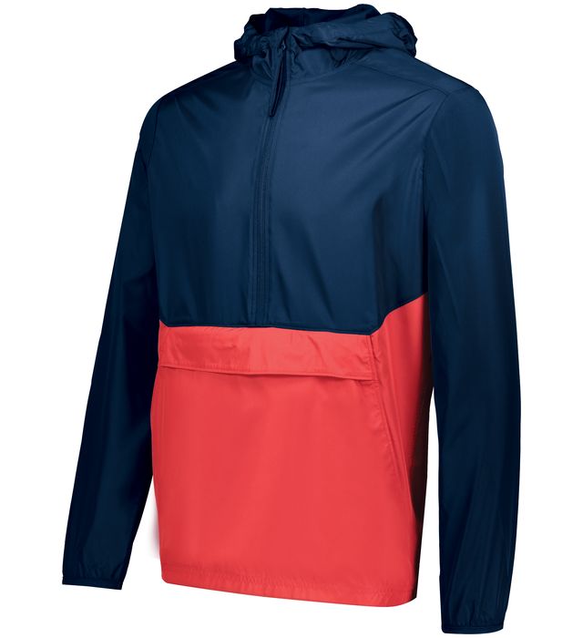 holloway-adjustable-3-piece-hood-half-zip-pack-pullover-navy-scarlet