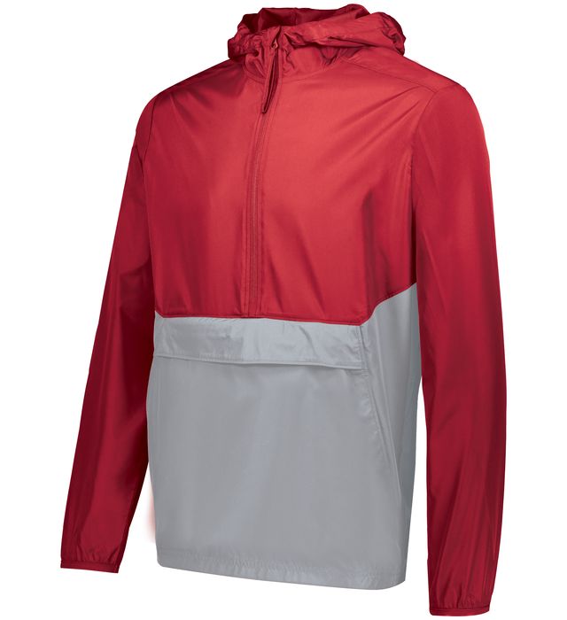 holloway-adjustable-3-piece-hood-half-zip-pack-pullover-scarlet-athletic grey